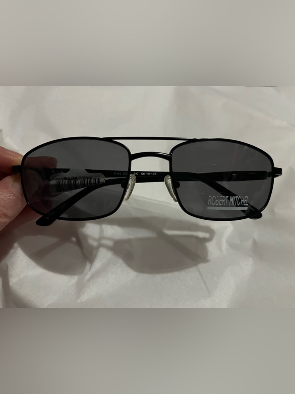 NEW Robert Mitchel Black Metal Frame Sunglasses RETAIL $129.95
